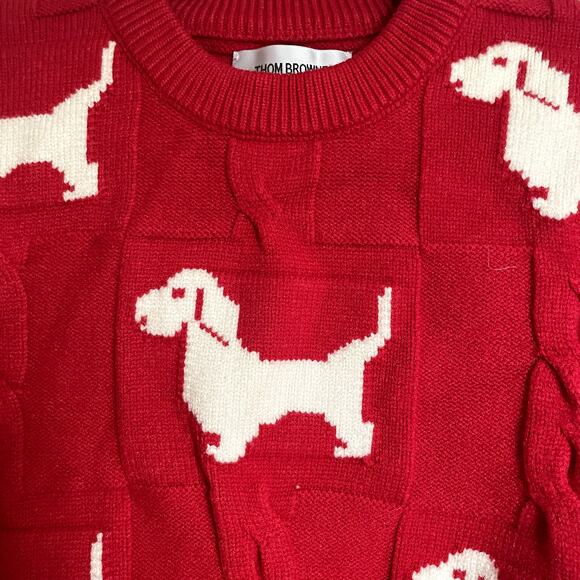 Thom Browne New York Hector Cotton Sweater Old Money Holiday - Picture 4 of 4